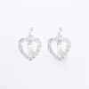 aretes dije de corazón plata 925 clic oro