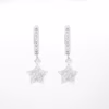 aretes dije estrella plata 925 clic oro
