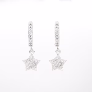 aretes dije estrella plata 925 clic oro