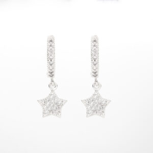 aretes dije estrella plata 925 clic oro