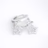 aretes dije estrella plata 925 clic oro acostados