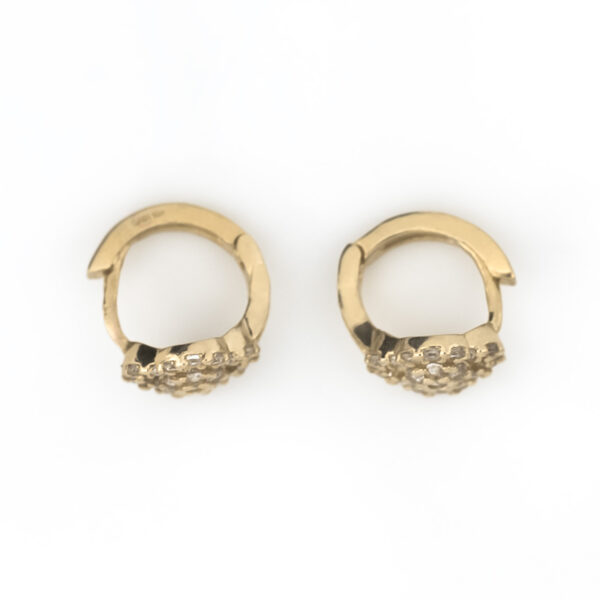 aretes flor oro 10k Clic oro