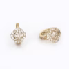 aretes flor oro 10k
