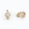 aretes flor oro 10k