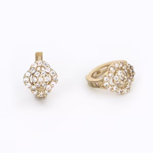 aretes flor oro 10k