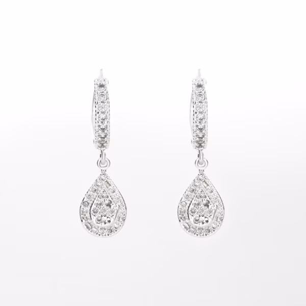 aretes gota plata 925 clic oro