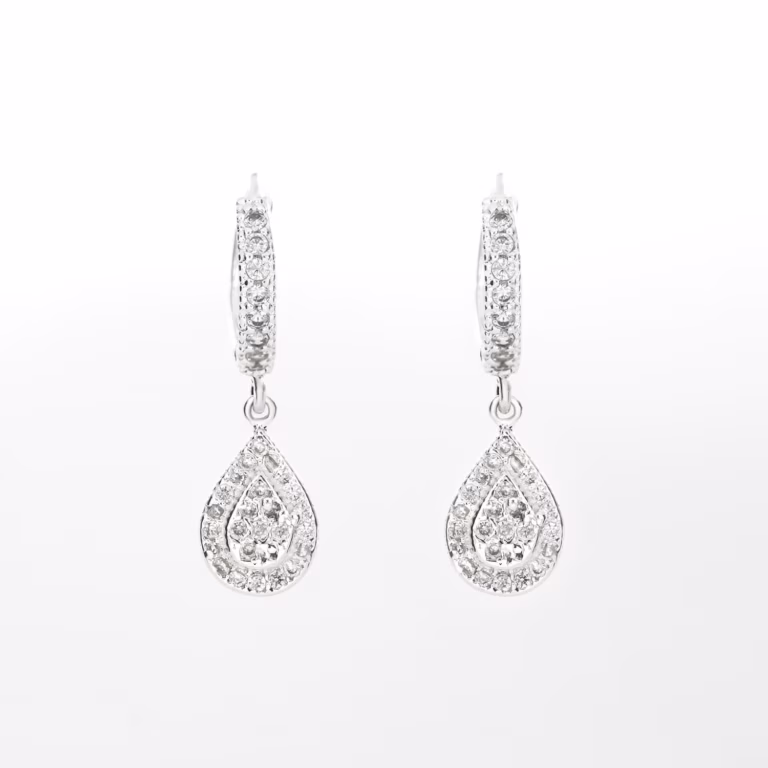aretes gota plata 925 clic oro