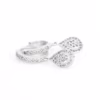 aretes gota plata 925 clic oro acostados