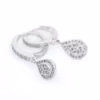 aretes gota plata 925 clic oro lateral