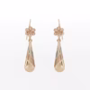 aretes gota vintage de 3 oros oro 10k