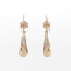 aretes gota vintage de 3 oros oro 10k