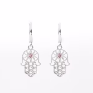 Aretes mano de fátima plata 925