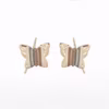 aretes mariposa de 3 oros oro 10k