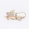 aretes mariposa de 3 oros oro 10k Clic oro