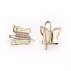 aretes mariposa de 3 oros oro 10k vista trasera