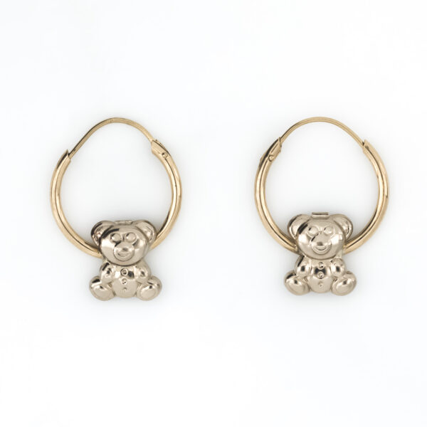 aretes oso oro 10k
