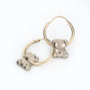aretes oso oro 10k Clic oro