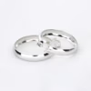 Arracada plana 5 mm plata 925 acostados