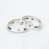 Arracada plana 5 mm plata 925 acostados