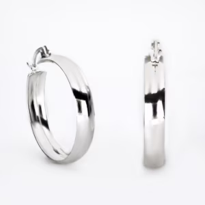 Arracada plana 5 mm plata 925