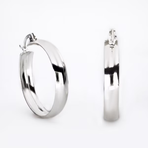 Arracada plana 5 mm plata 925
