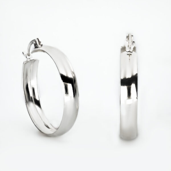 Arracada plana 5 mm plata 925