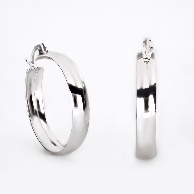 Arracada plana 5 mm plata 925