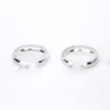 Arracada plana 5 mm plata 925 separados