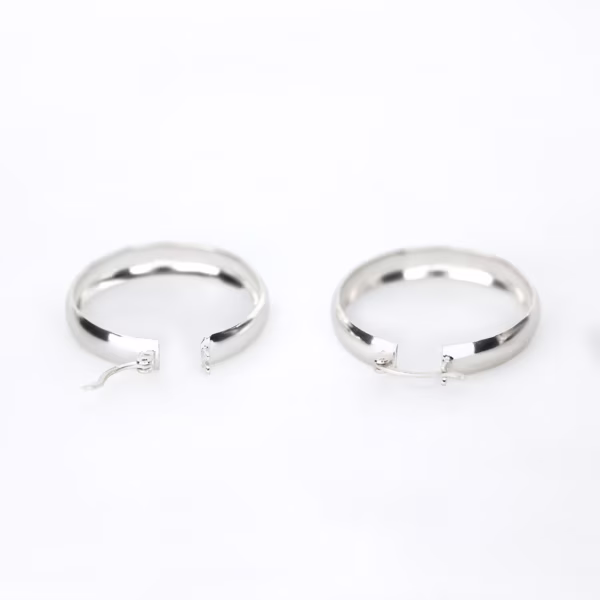 Arracada plana 5 mm plata 925 separados