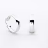 Arracada plana 5 mm plata 925 frontal