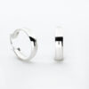 Arracada plana 5 mm plata 925 frontal