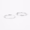 Arracada facetada plata 925 diagonal