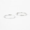 Arracada facetada plata 925 diagonal