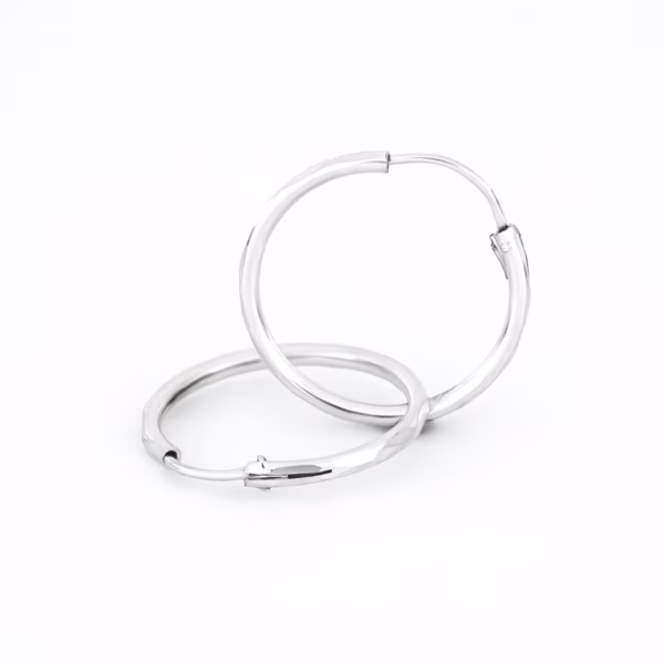 Arracada facetada plata 925