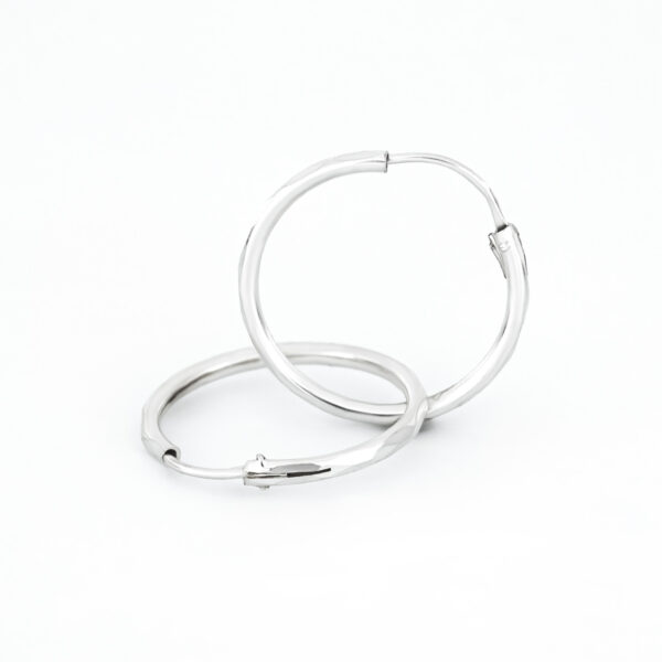 Arracada facetada plata 925