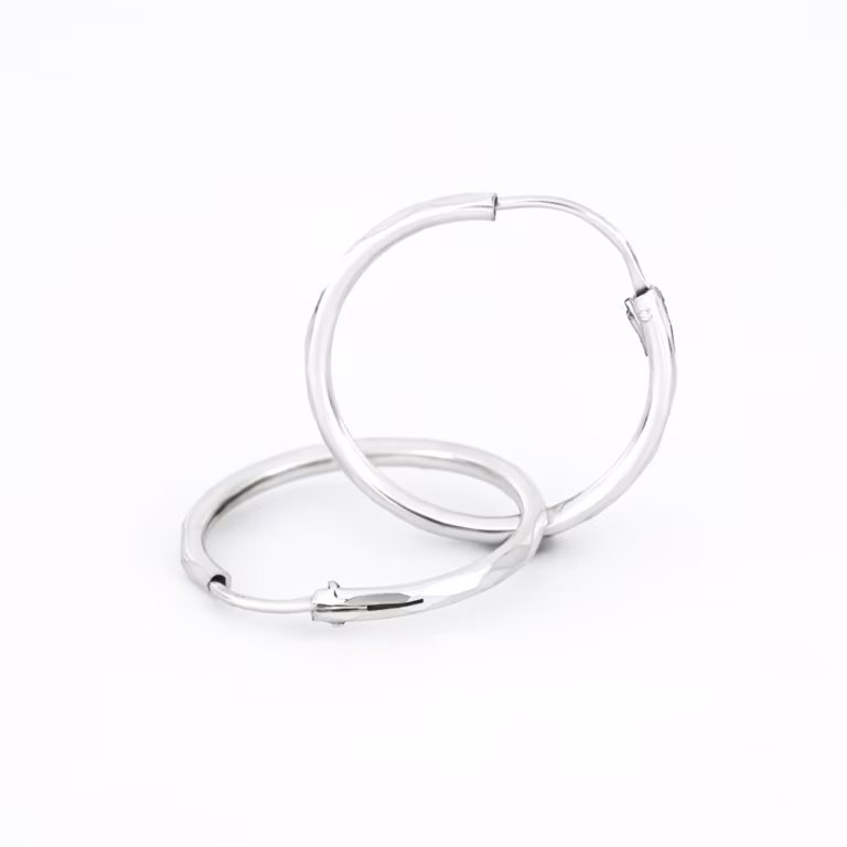 Arracada facetada plata 925