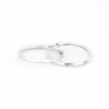 Arracada facetada plata 925 entrelazados