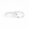 Arracada facetada plata 925 entrelazados