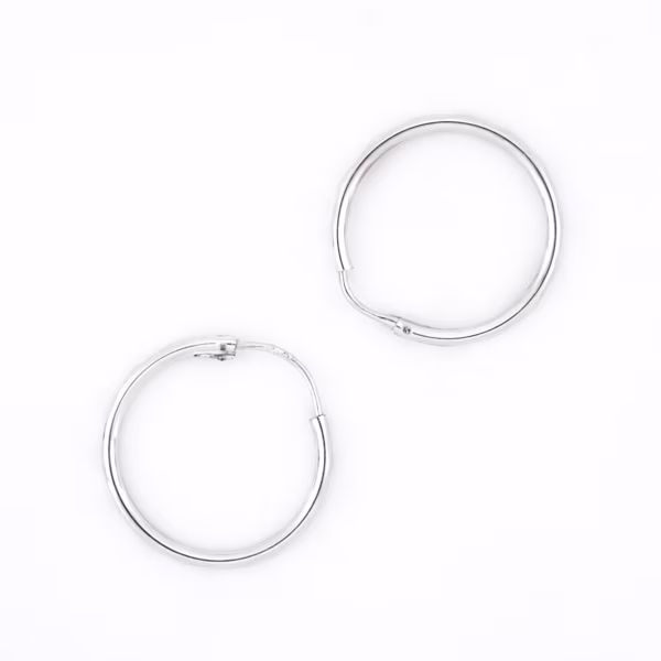 Arracada facetada plata 925 superior