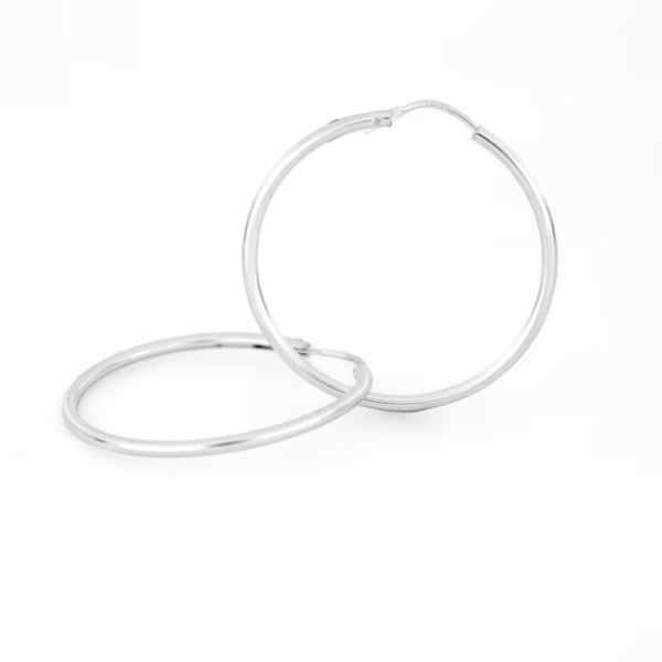 arracada redonda plata 925 clic oro