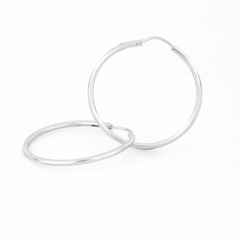 arracada redonda plata 925 clic oro