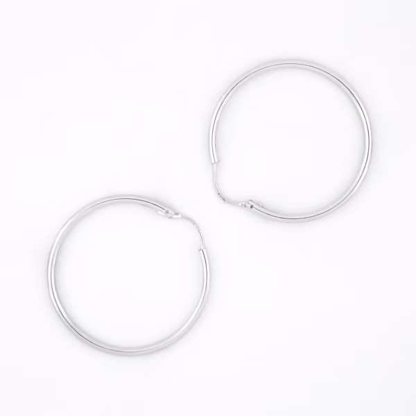 arracada redonda plata 925 clic oro superior