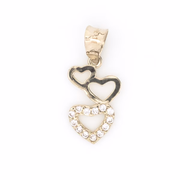 dije 3 corazones oro 10k