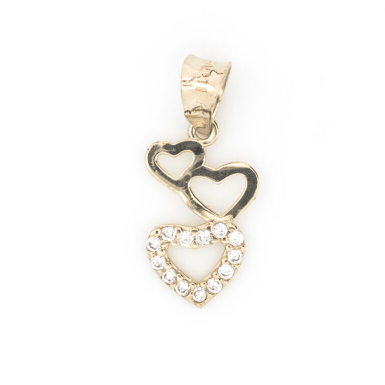 dije 3 corazones oro 10k