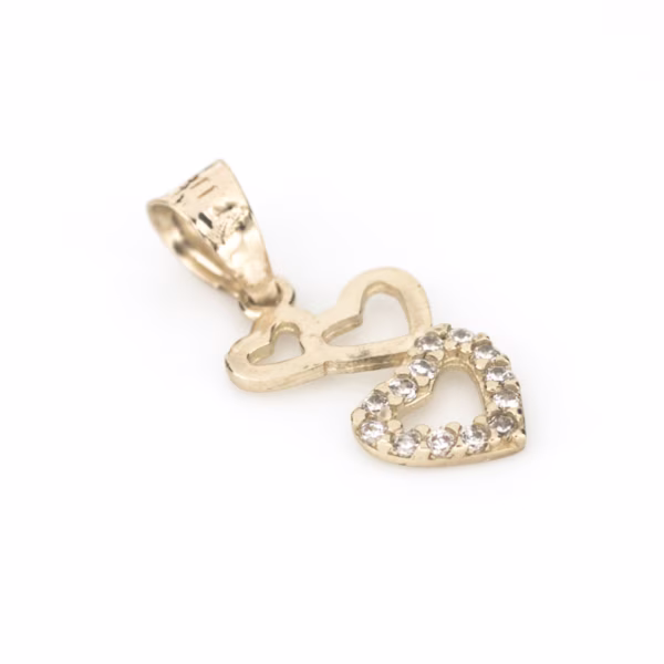 dije 3 corazones oro 10k Clic oro