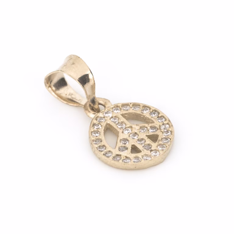 dije amor y paz oro 10k Clic oro
