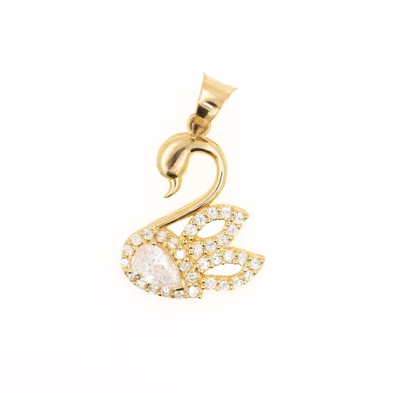 dije cisne oro 10k