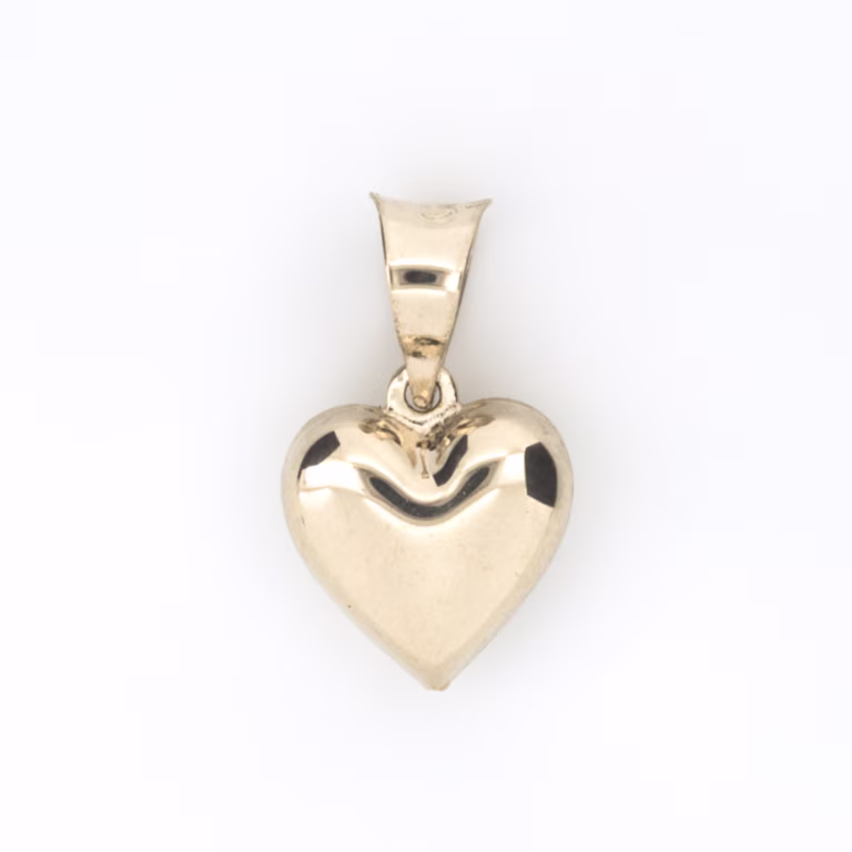 dije corazón oro 10k inflado Clic oro