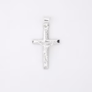 Dije cristo en cruz de madera plata 925