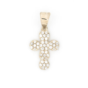 dije cruz diamantada oro 10k Clic oro